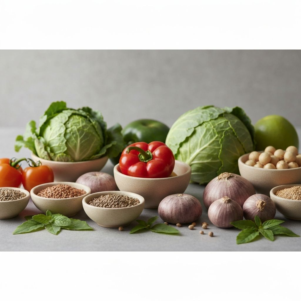 Array of high-fibre whole foods